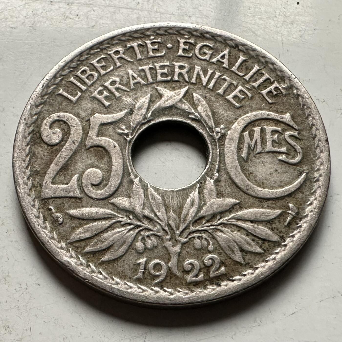 🌹外币初藏🌹🐯2026年第32场   每周二四六晚8️⃣点 接代拍 法国1922年25分