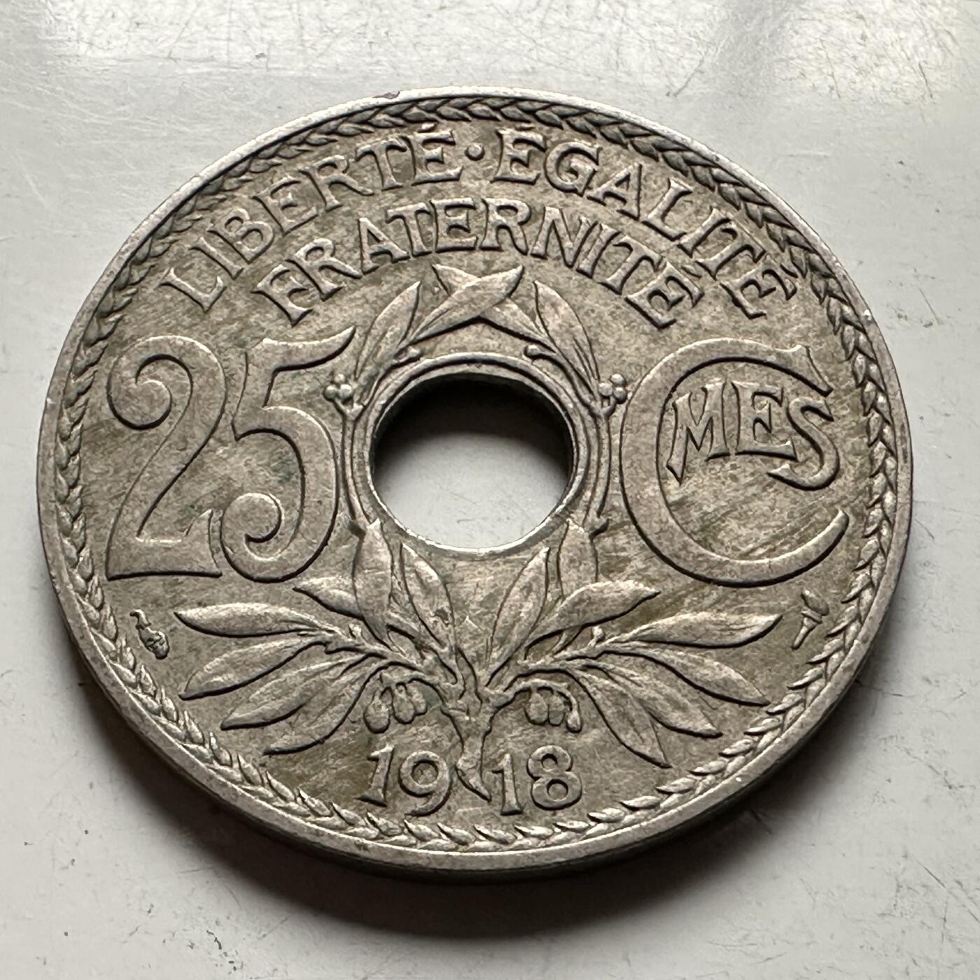 🌹外币初藏🌹🐯2026年第32场   每周二四六晚8️⃣点 接代拍 法国1918年25分