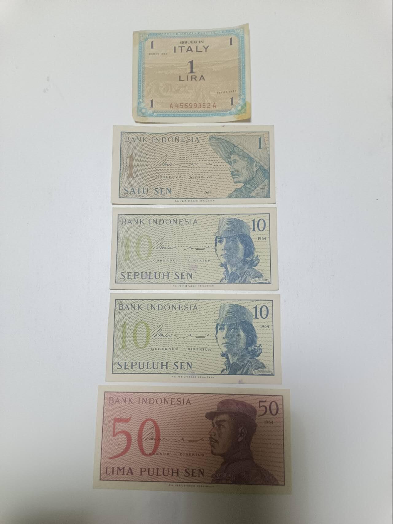 【20260321】非全新纸币和硬币第348场 外国5张纸币