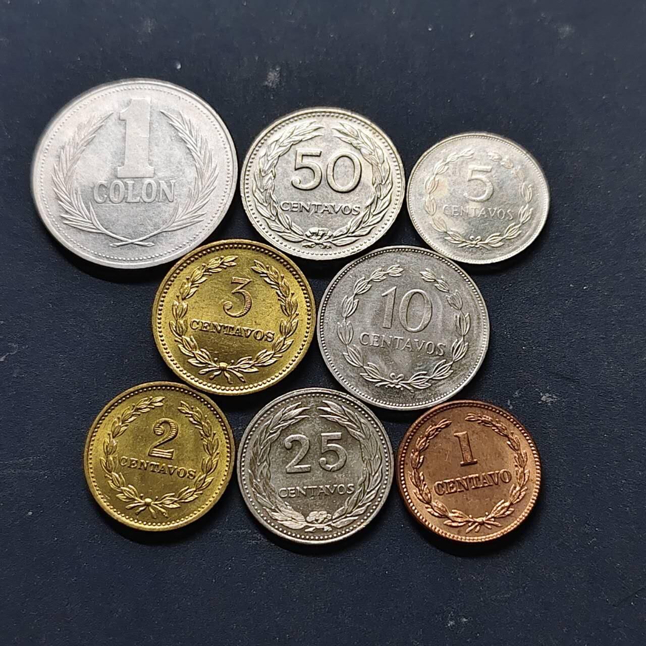 【全场包邮】纯粹捡漏拍512场 萨尔瓦多1972-1995年8枚套币