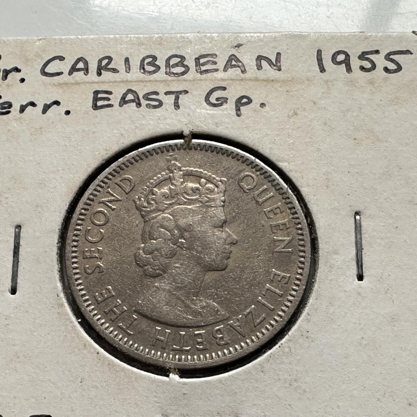 🌹外币初藏🌹🐯2026年第32场   每周二四六晚8️⃣点 接代拍 东加勒比1955年25分