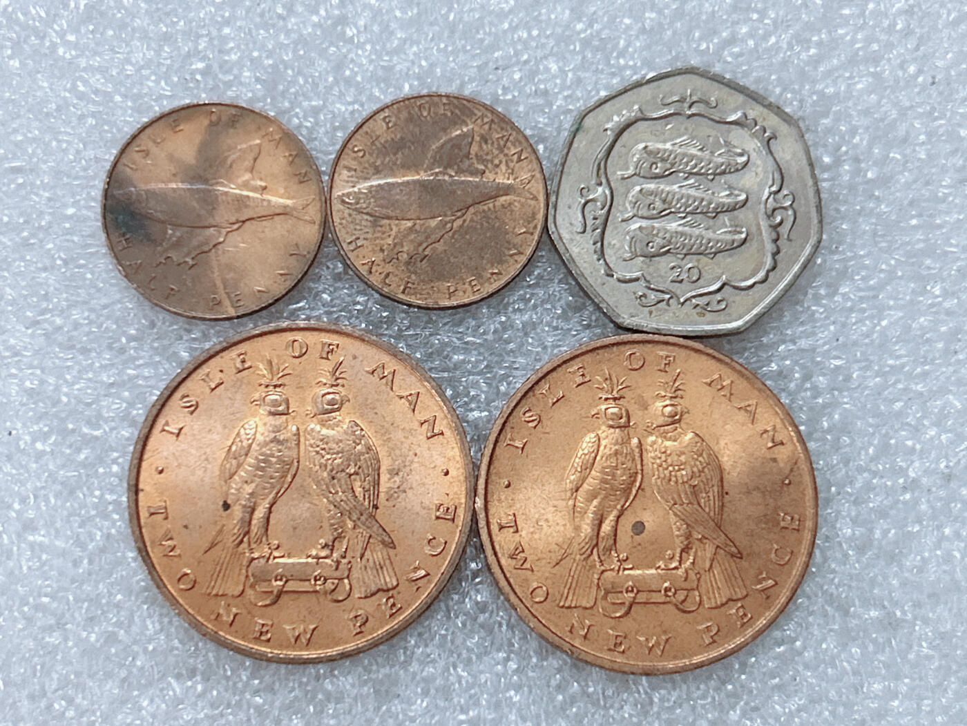 第一海外回流一元起拍收藏 散集专场  第304期 马恩岛硬币 5枚