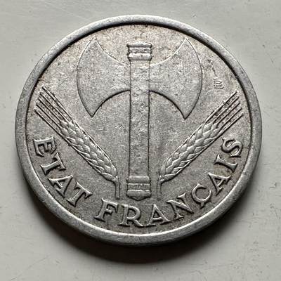 🌹外币初藏🌹🐯2026年第32场   每周二四六晚8️⃣点 接代拍 - 法国1942年维希政府 一法郎