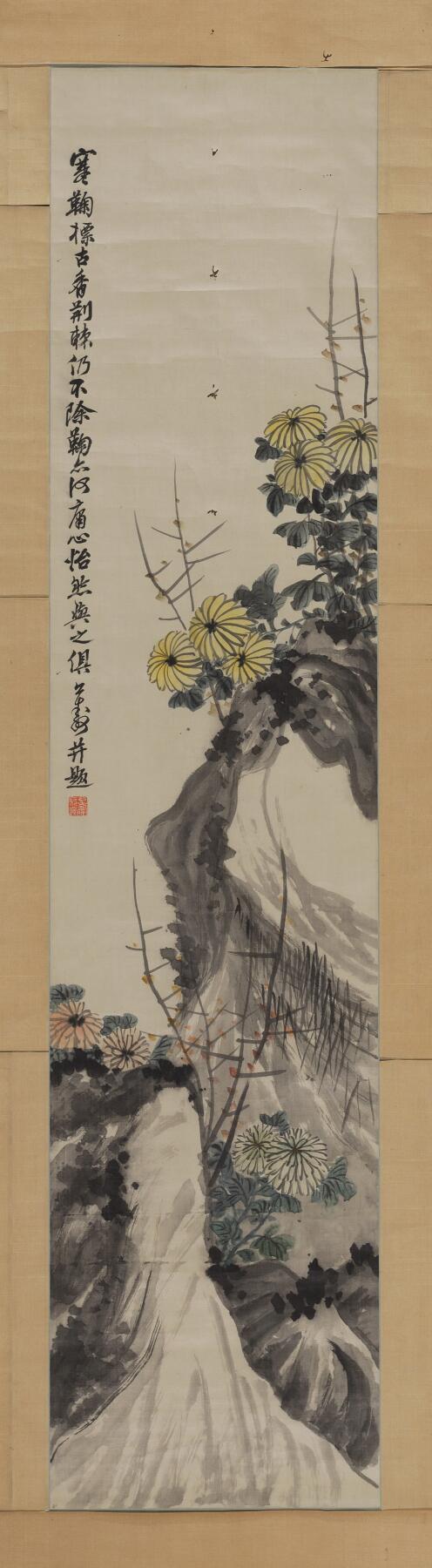 碧月说宝·同一藏家珍藏书画专场 胡公寿 傲霜寒菊