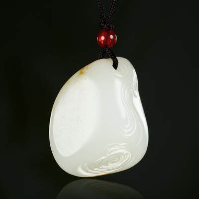 碧月说宝.君子怀瑾·当代和田玉清风专场(三) - 洒金皮和田玉上善若水平安佩