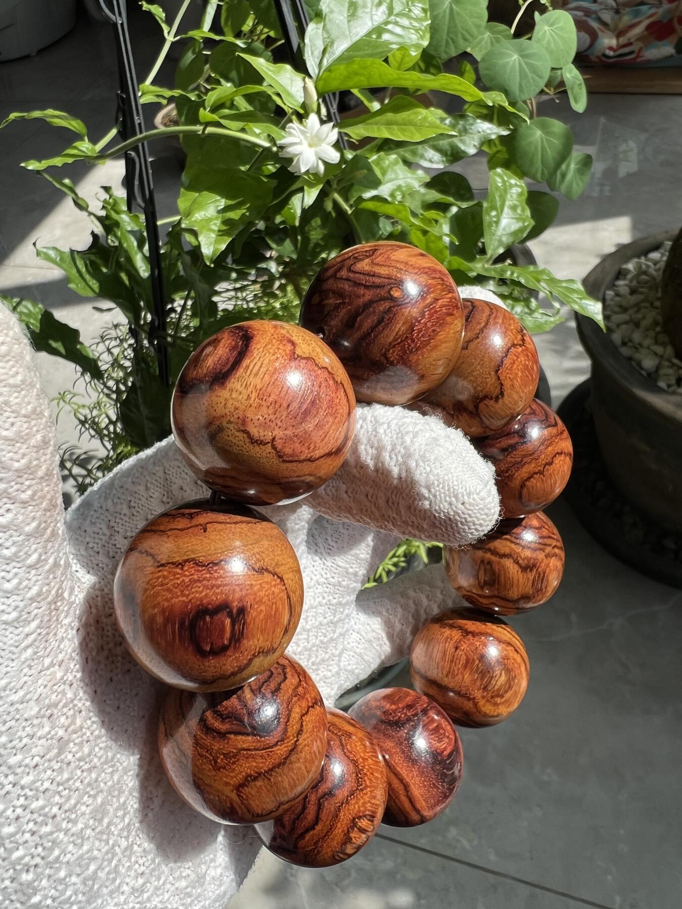 零元拍：海南黄花梨满花鬼眼荧光3.0大手持，手串