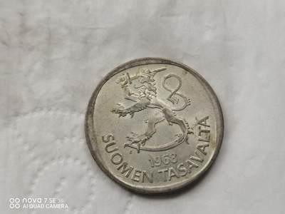 银币 - 1968年芬兰1马克银币
