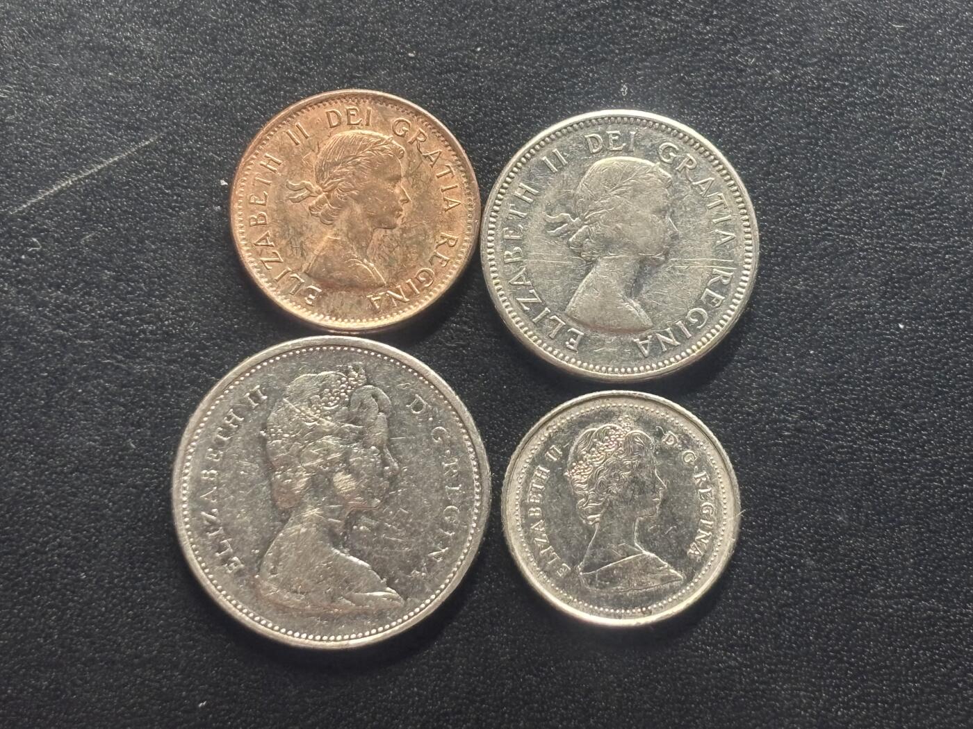 邮泉阁限时拍卖第四十三场（硬币在国外。请付邮费6元。） 加拿大4枚