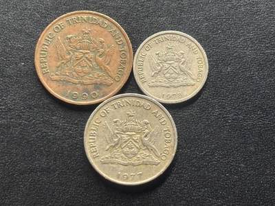 邮泉阁限时拍卖第四十三场（硬币在国外。请付邮费6元。） - 特立尼达和多巴哥3块钱