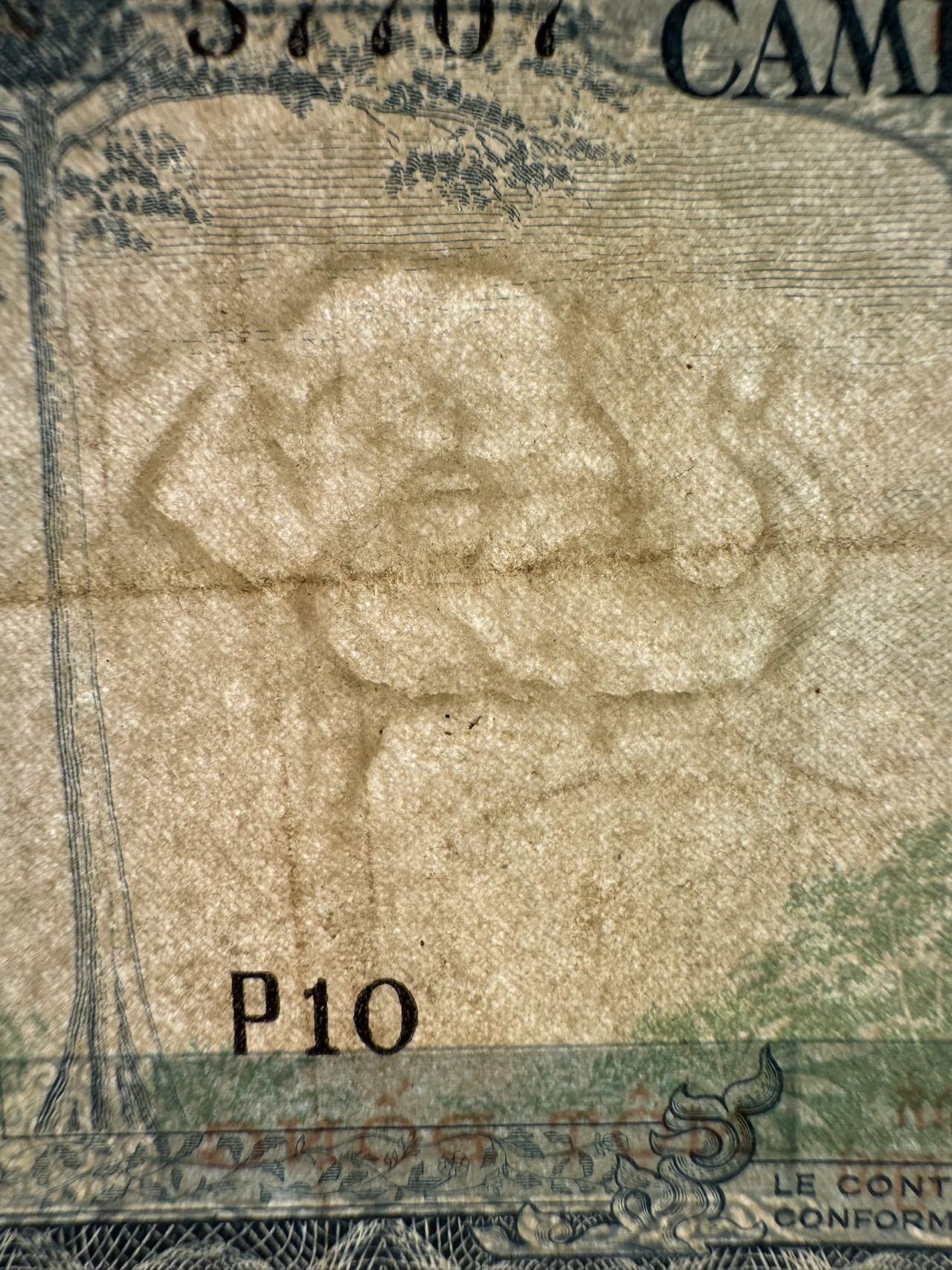 2026第5场（总第232期）：精品测试钞、外钞综合场 法属印度支那/柬埔寨1954年版1 披亚士特/大象水印（旧品如图）