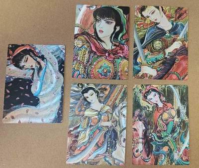 阳大大卡牌拍卖第105期（持续收拍品，周五晚上九点截拍，进群福利早知道） - 【手绘复刻粗闪】昆仑万象 手绘复刻 权迎东 手绘复刻三娘粗闪5张