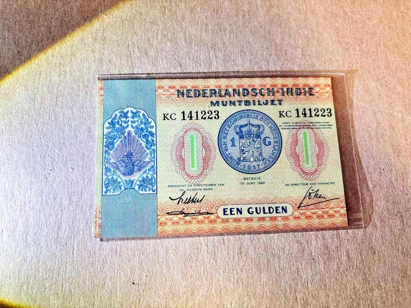 【Blue Auction】世界纸币精拍第797期——18级TOP拍卖/信誉/品质/专业/高效💫 荷属东印度 1940年1盾 全新UNC