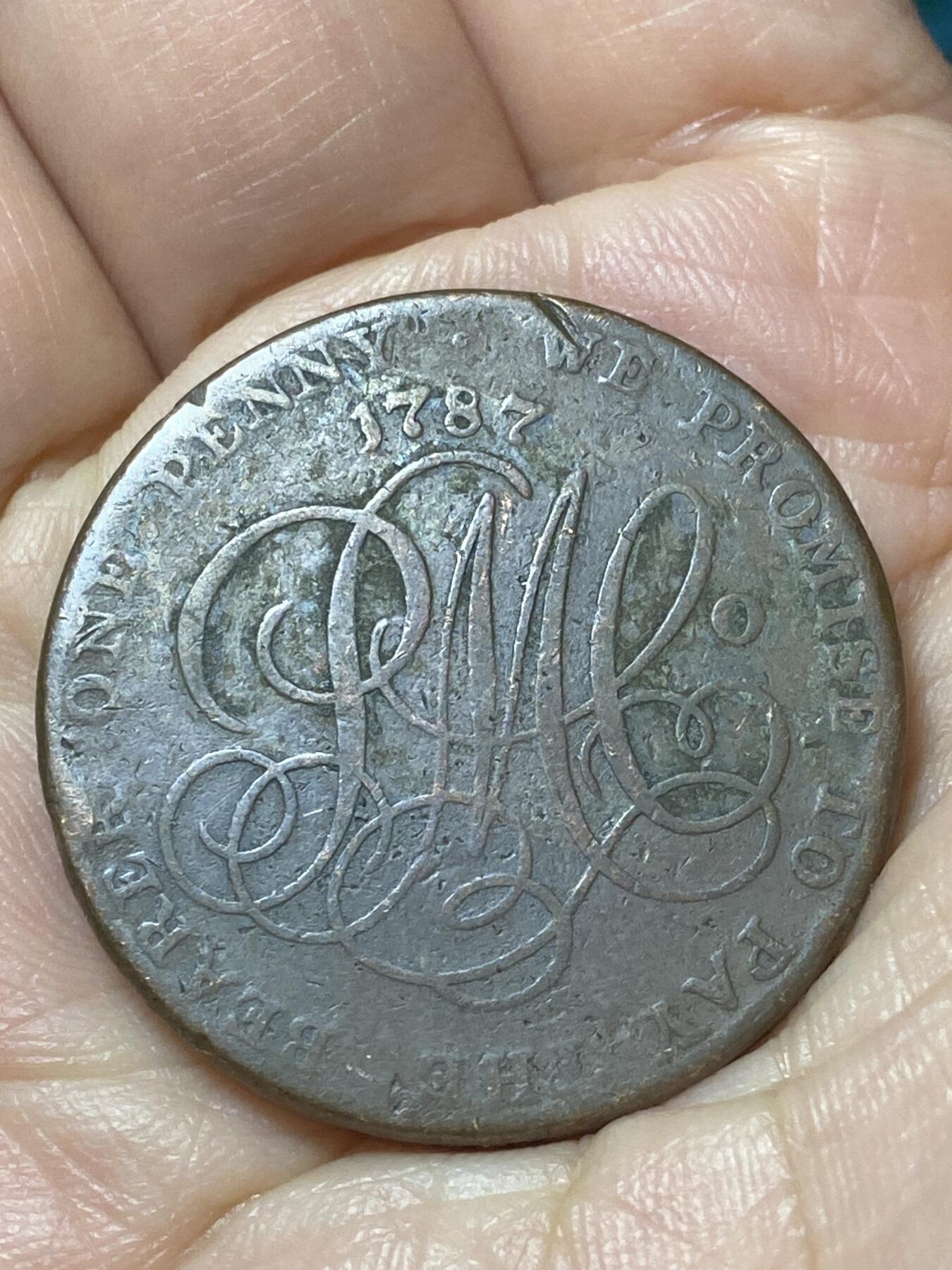 2026年第三十七场(总第二百零六场）德紧纸币特拍场(佣金3%，最低1元) 厚重流通好品–英国🇬🇧1787年1便士代币(安格尔西岛-帕里斯矿业公司（Parys Mines Co.）德鲁伊头像代用币)