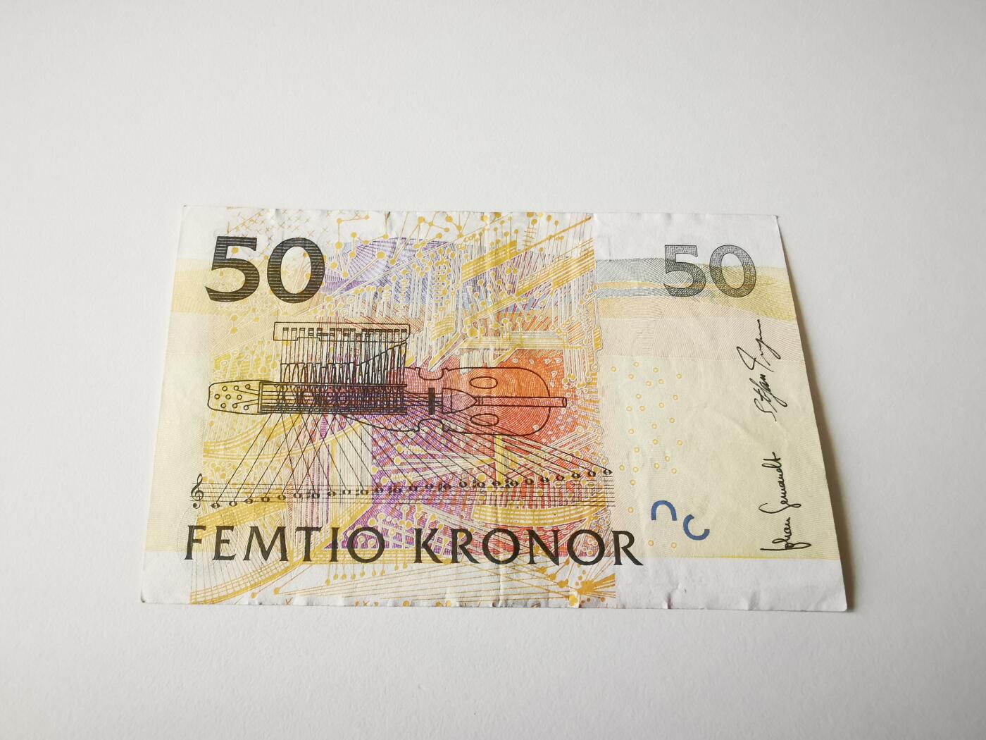 零零发流通品外国纸币拍卖 无佣金 瑞典50克朗