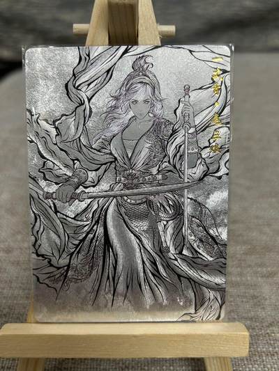 喜灰玩卡拍卖第五期，接拍品0佣金，欢迎送拍，释放现金流，让自己有资金可以购买更多喜欢的卡牌，让别的卡友能淘到更多心仪的卡牌 - 卡德曼 张建东老师绘 扈三娘 线稿粗闪