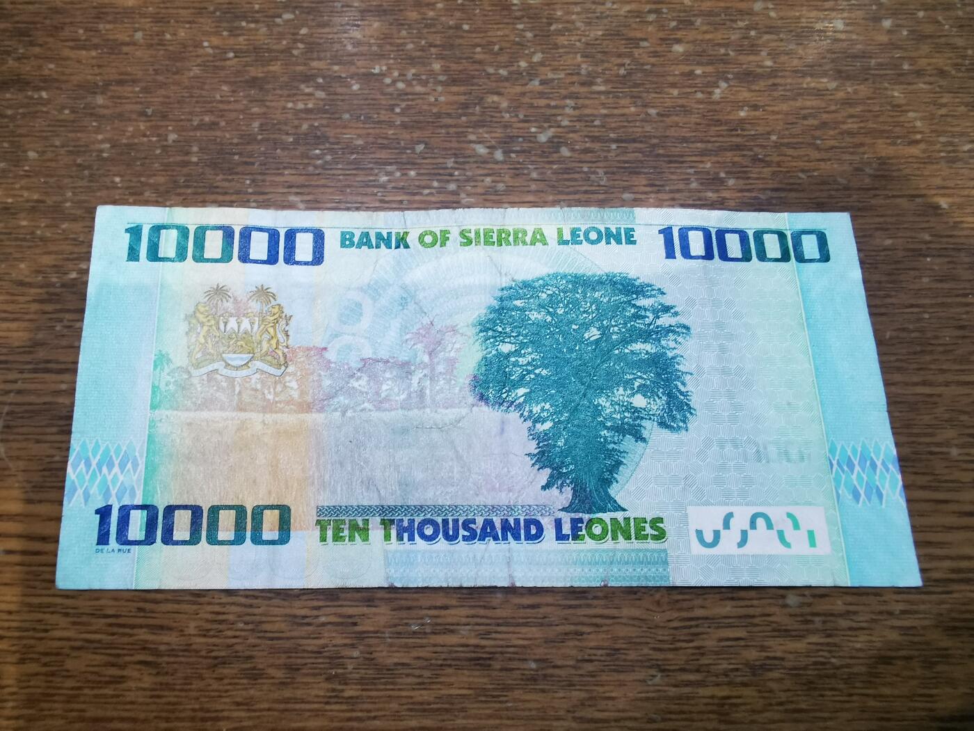 零零发流通品外国纸币拍卖 无佣金 塞拉利昂10000