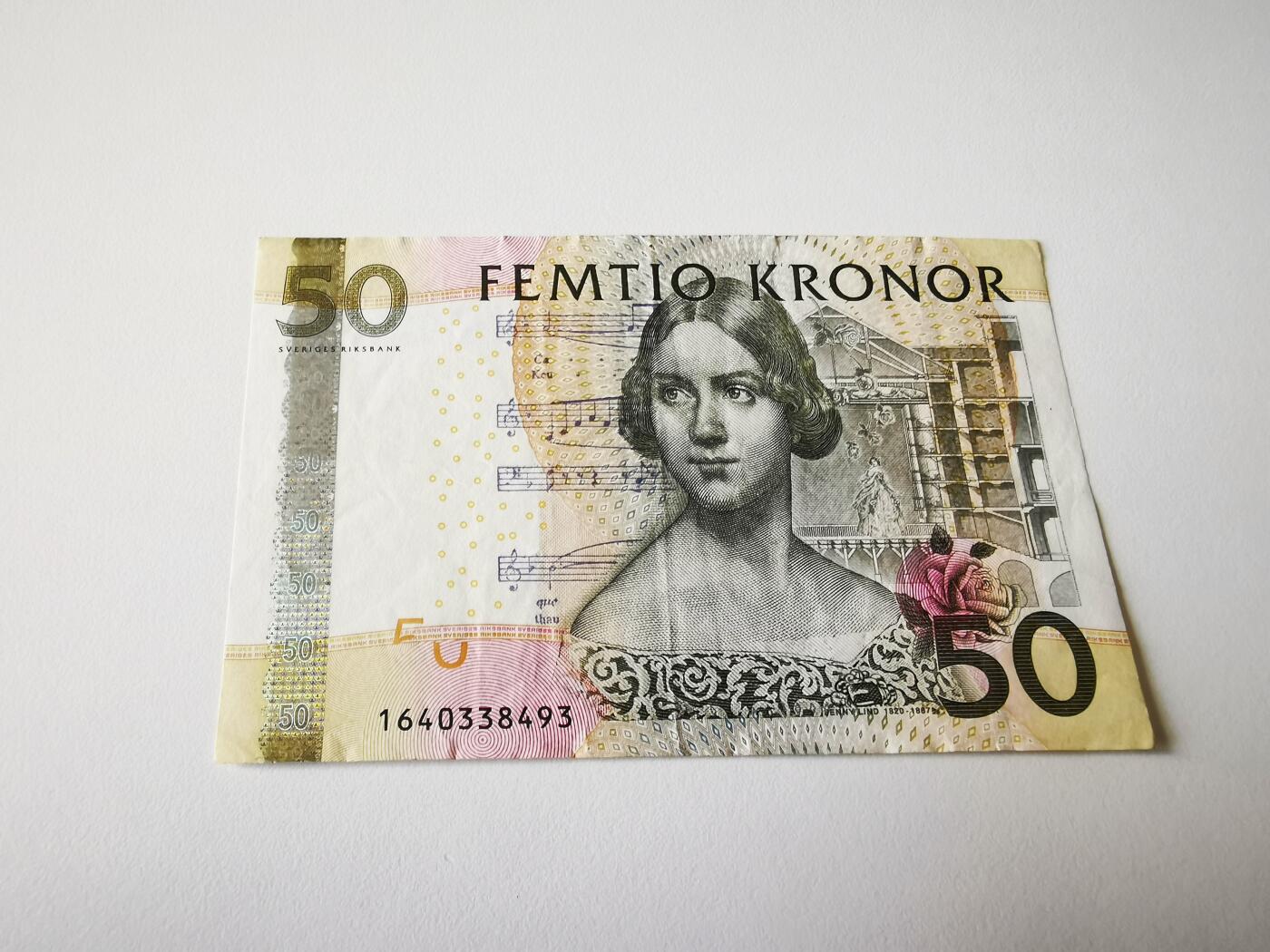 零零发流通品外国纸币拍卖 无佣金 瑞典50克朗