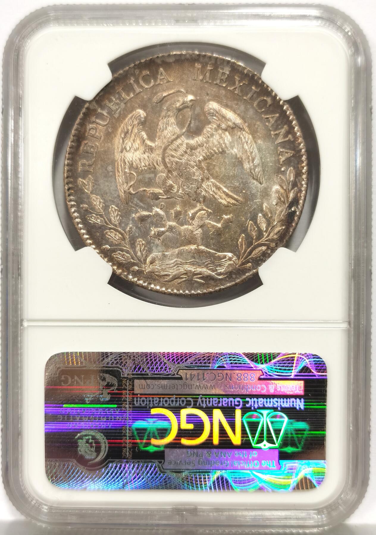 博洋堂世界钱币拍卖第165期（全场包邮） NGC MS63 墨西哥1896年ZS FZ版花边鹰洋 香槟镭射包浆 高级感满满 美轮美奂的视觉盛宴 绝对是藏家不可错过的珍品