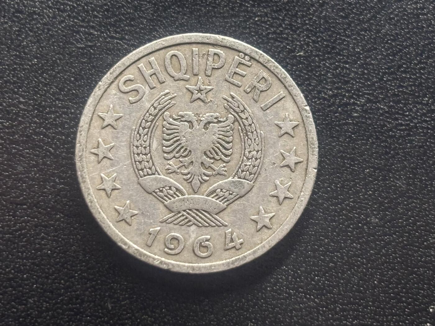 邮泉阁限时拍卖第四十三场（硬币在国外。请付邮费6元。） 阿尔巴尼亚1964年20昆达卡