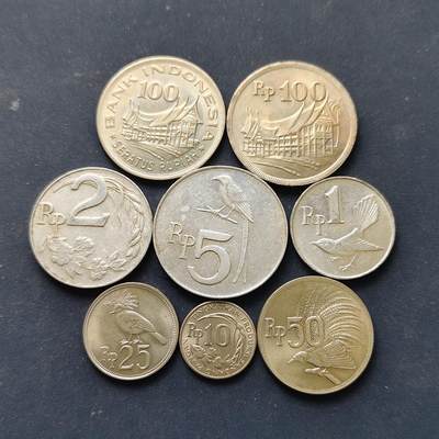 【全场包邮】纯粹捡漏拍514场 - 印度尼西亚1970-1978年8枚套币