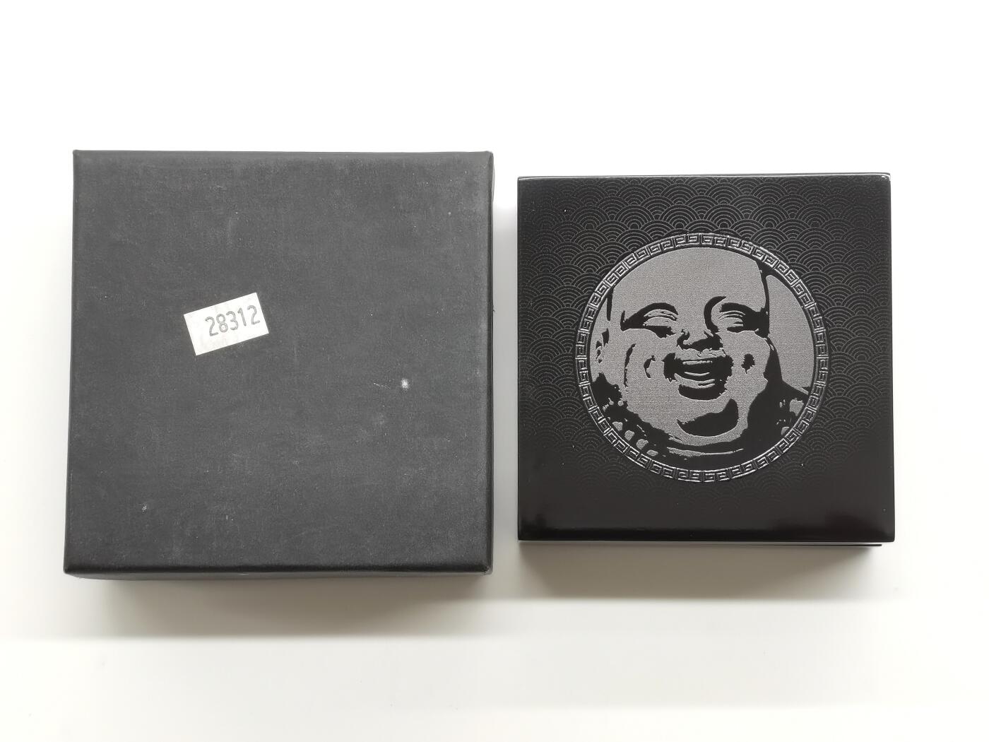 博洋堂世界钱币拍卖第165期（全场包邮） PCGS PR69DCAM 帕劳2018年10元发黑部分镀金银币 笑弥勒 2盎司999银 发行量：888 盒证全 首日标