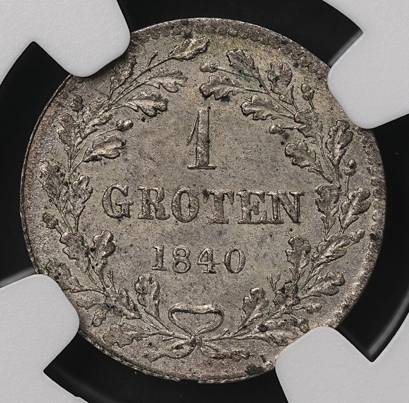 修遠堂世界钱币第108期 NGC MS64 1840年不来梅1格罗滕银币