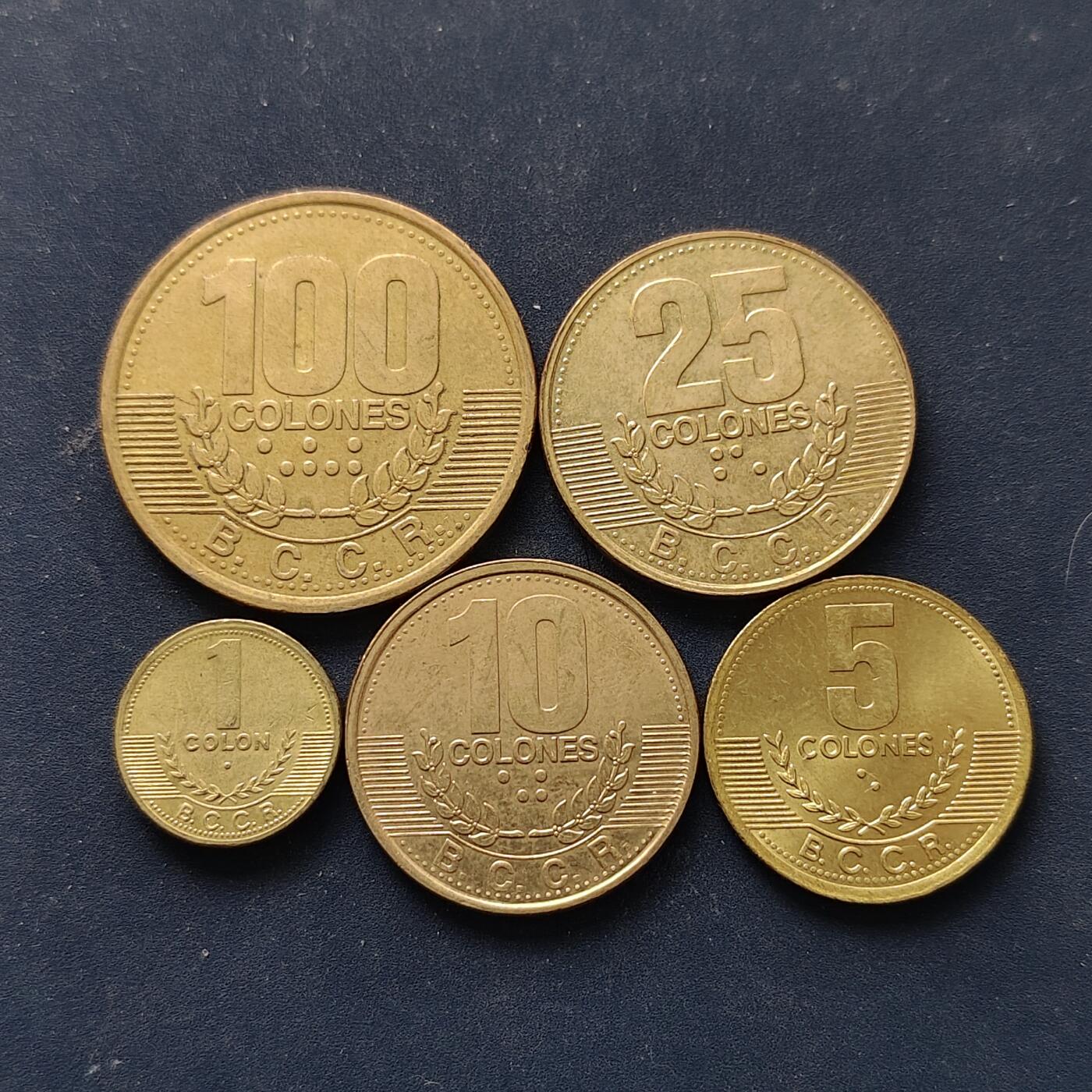 【全场包邮】纯粹捡漏拍514场 哥斯达黎加1995-1998年5枚套币-3枚1995年磁性版+1998年1科朗无磁性独立版+1997年5科朗无磁性独立版