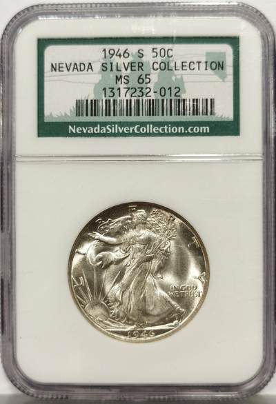 博洋堂“芳菲春韵”3月精品大拍专场暨第166期（全场包邮） - NGC MS65 美国1946 S 行走女神半圆 麦稀奇所见最高分 老盒严评 源自于内华达收藏 收藏好物
