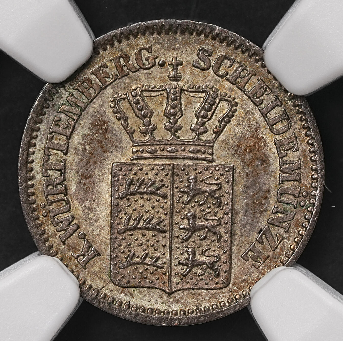 修遠堂世界钱币第108期 NGC MS62 1870年巴伐利亚1克鲁泽银币