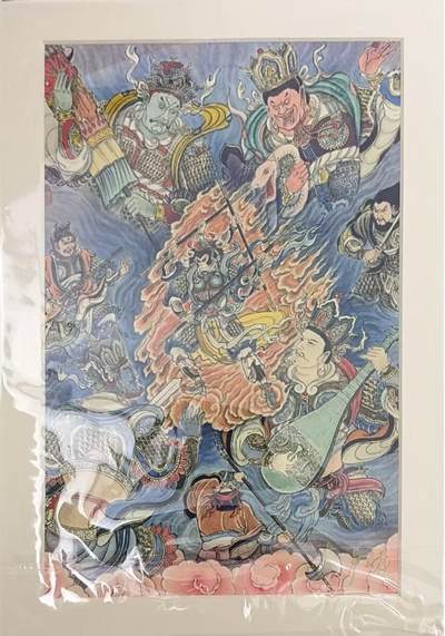 阳大大卡牌拍卖第105期（持续收拍品，周五晚上九点截拍，进群福利早知道） - 【色纸】多吉 大闹天宫 A4尺寸