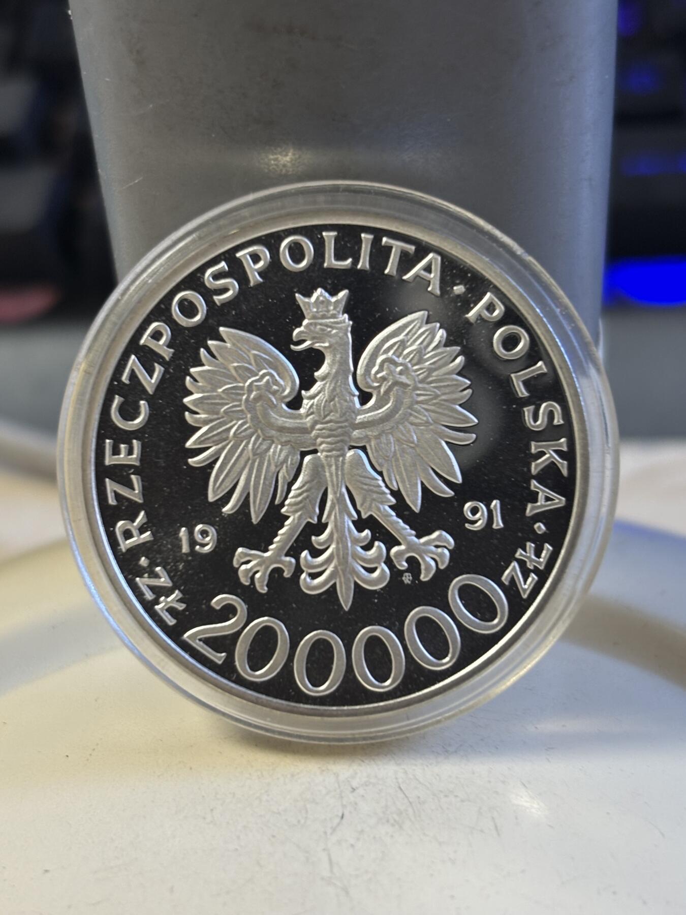 第194期拍卖 波兰1991年二战系列军事人物纪念银币，750银，19.3克