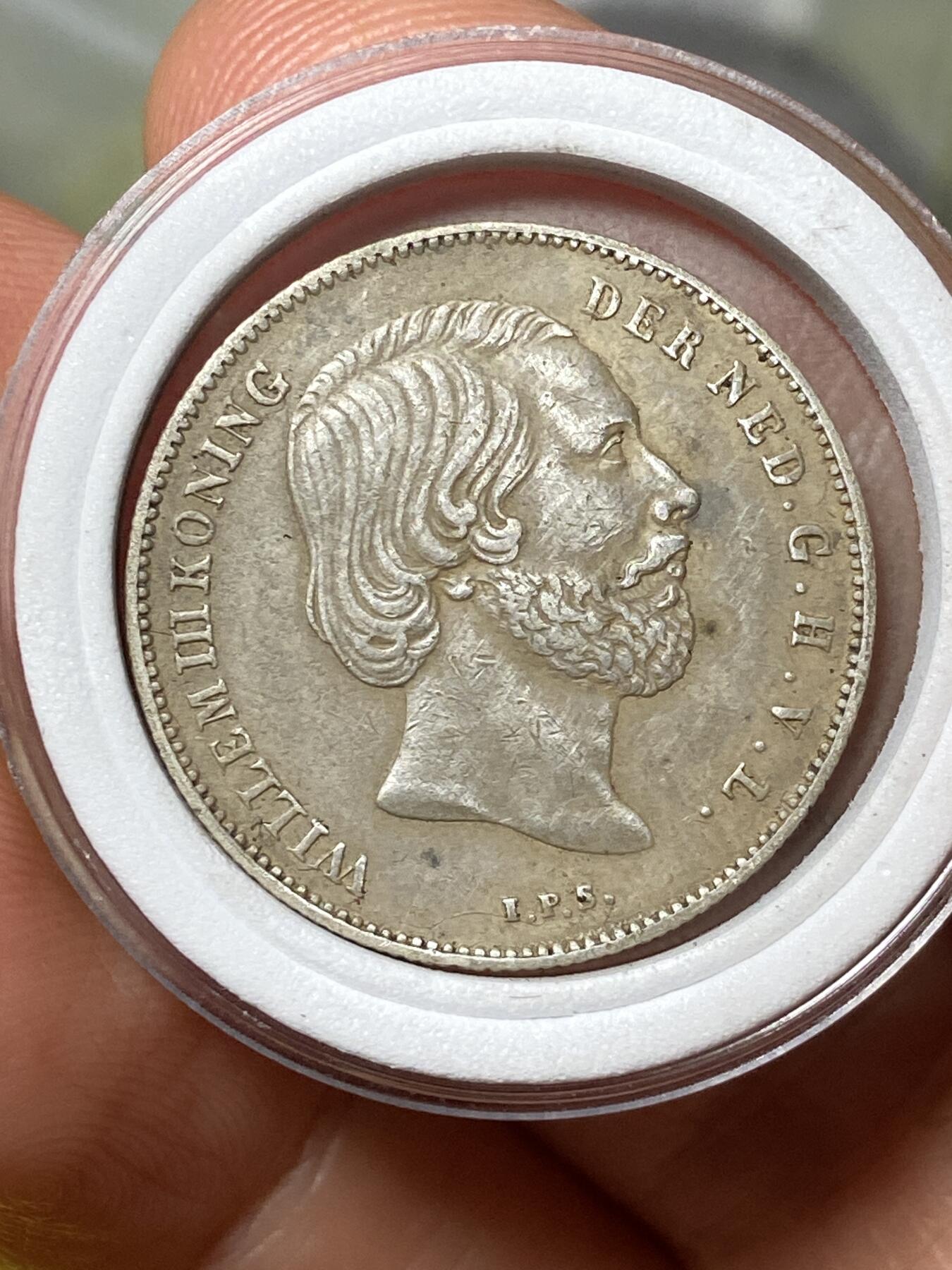 2026年第三十七场(总第二百零六场）德紧纸币特拍场(佣金3%，最低1元) 荷兰🇳🇱1864年1/2盾银币(威廉三世时期，Sword–长剑标)