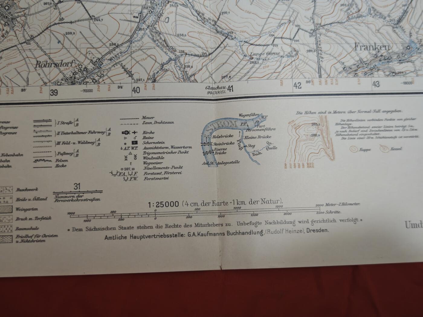 橙子收藏第六期 1908年出版 德国萨克森州与图林根州的边境丘陵地带，核心区域为朗根洛伊巴。1935年的局部增补，是纳粹德国为入侵捷克斯洛伐克（“绿色方案”）做的战前准备。