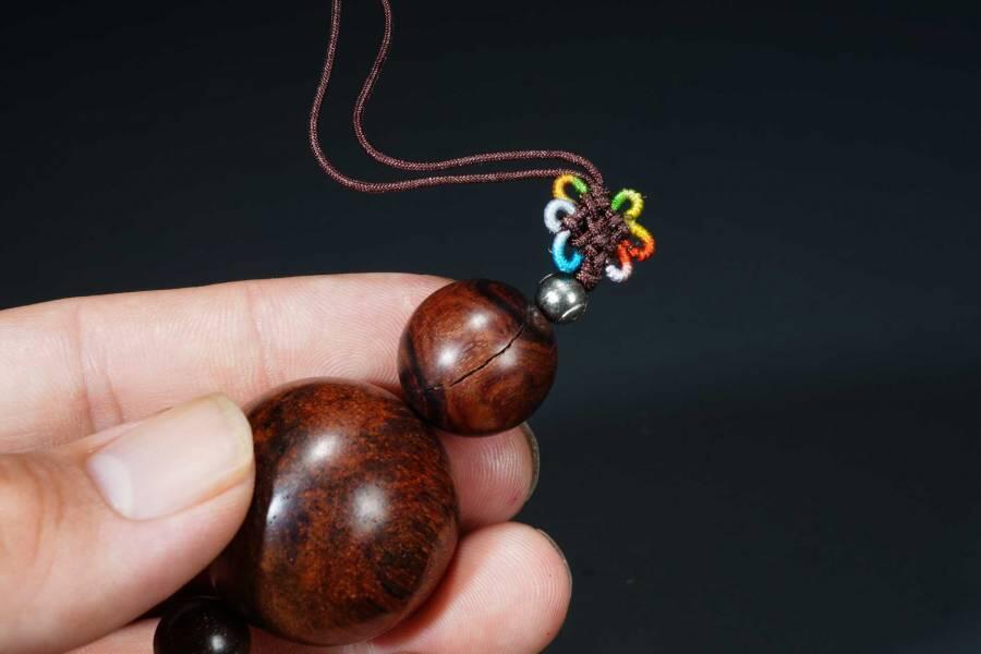 上海都达杂项专场七十八【全场包邮】 海南黄花梨圆珠手机挂件69-374