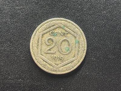 邮泉阁限时拍卖第四十三场（硬币在国外。请付邮费6元。） - 意大利1919年20分