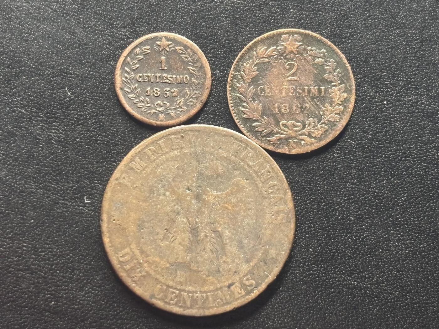 邮泉阁限时拍卖第四十三场（硬币在国外。请付邮费6元。） 意大利王国维克托·伊曼纽尔二世国王3枚