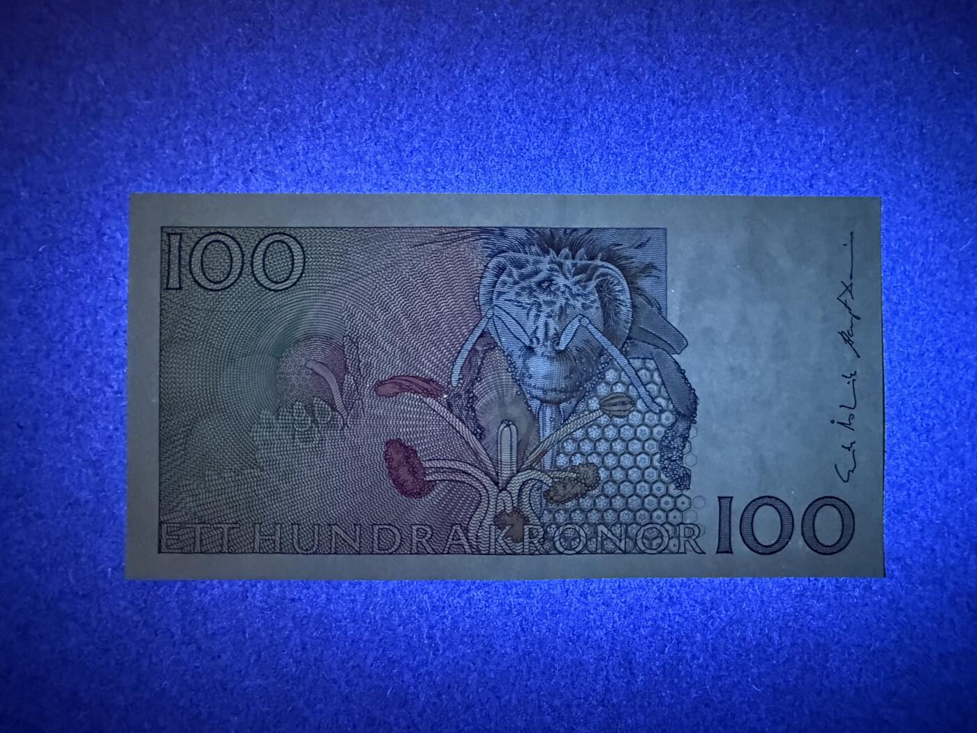 《艾美收藏》第237期-3.22周日外币强钞白金场 瑞典100克朗 UNC 1996年初版 瑞典自然科学家林奈 无4