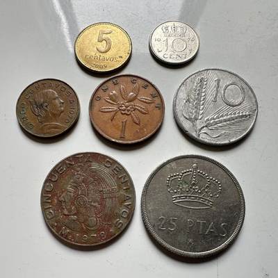 🌹外币初藏🌹🐯2026年第32场   每周二四六晚8️⃣点 接代拍 - 综合散币一组7枚  c