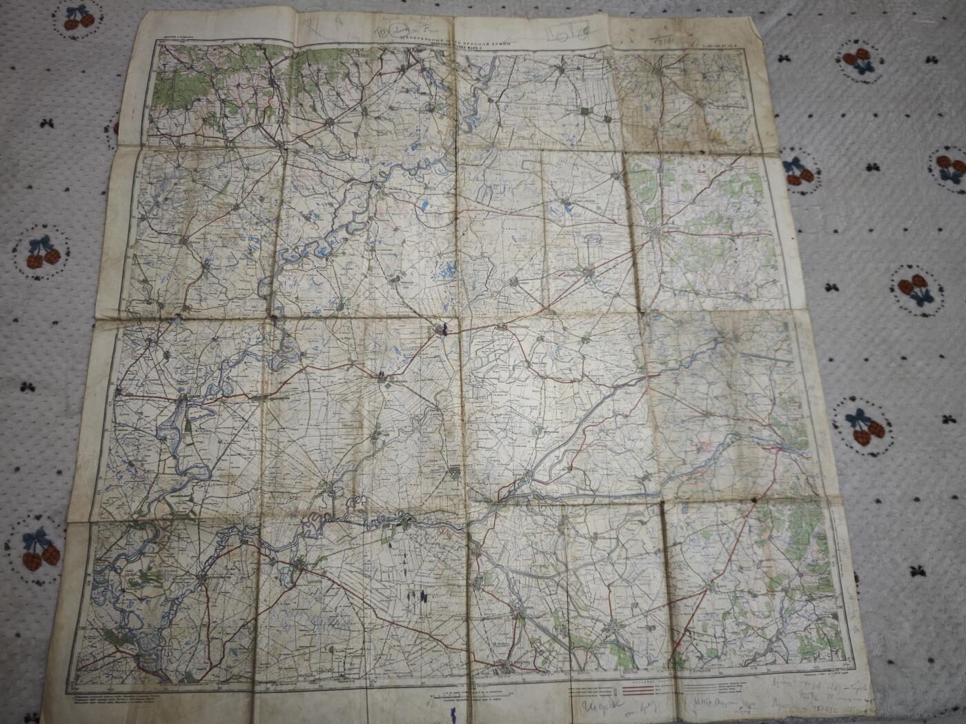 橙子收藏第六期 苏联红军总参谋部1943年制｜匈牙利罗马尼亚战区实战军用地图｜德布勒森战役直接见证  苏军蒂萨河反攻实战标记 解放匈牙利核心实物 馆藏级二战东线文物