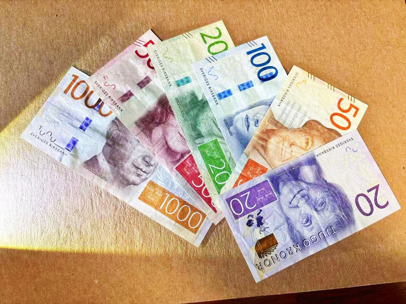 【Blue Auction】世界纸币精拍第797期——18级TOP拍卖/信誉/品质/专业/高效💫 【一组6张】瑞典 20-1000克朗 流通品相 