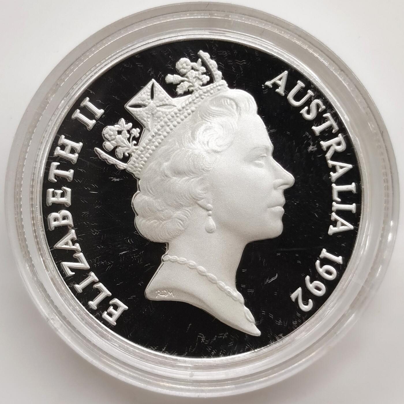 博洋堂世界钱币拍卖第165期（全场包邮） 澳大利亚1992年10元精制银币 澳大利亚州系列-北方领地 20克925银 发行量：3万 盒证全