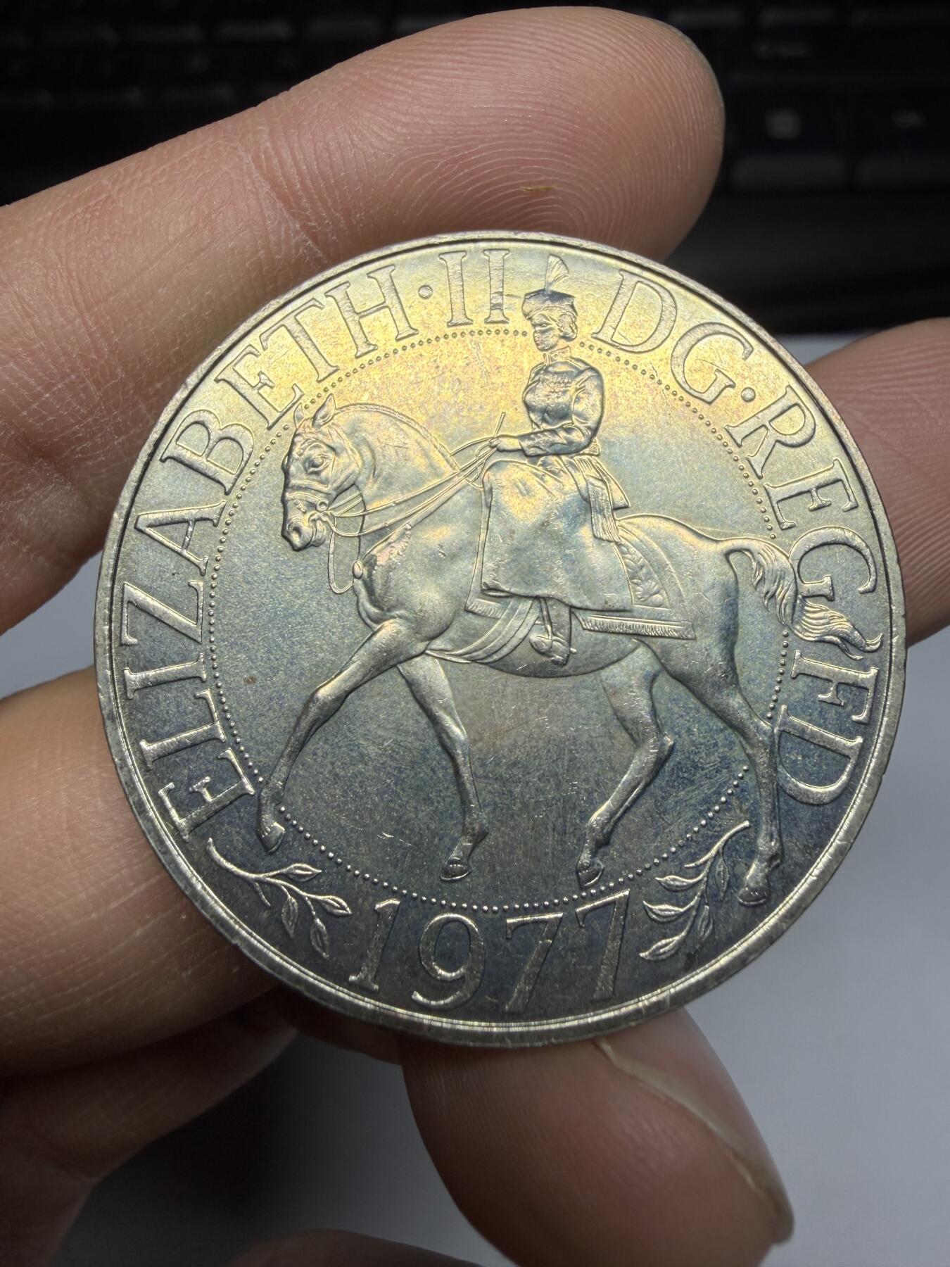 2026年集古藏今外币拍卖第三期-第6场—（总第316拍），可以寄存60天，满160元包邮。 1977年英国克朗纪念币