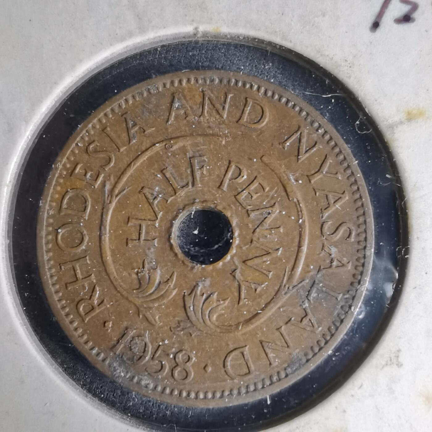 沼泽如烟--第1033场 罗德西亚和尼亚萨兰1958年半便士