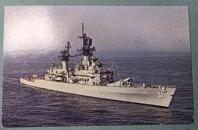 盛世勋华——号角文化勋章邮票专场拍卖第309期 - 美国冷战时期军舰专题明信片 斯特雷特号导弹巡洋舰 (CG-31) 