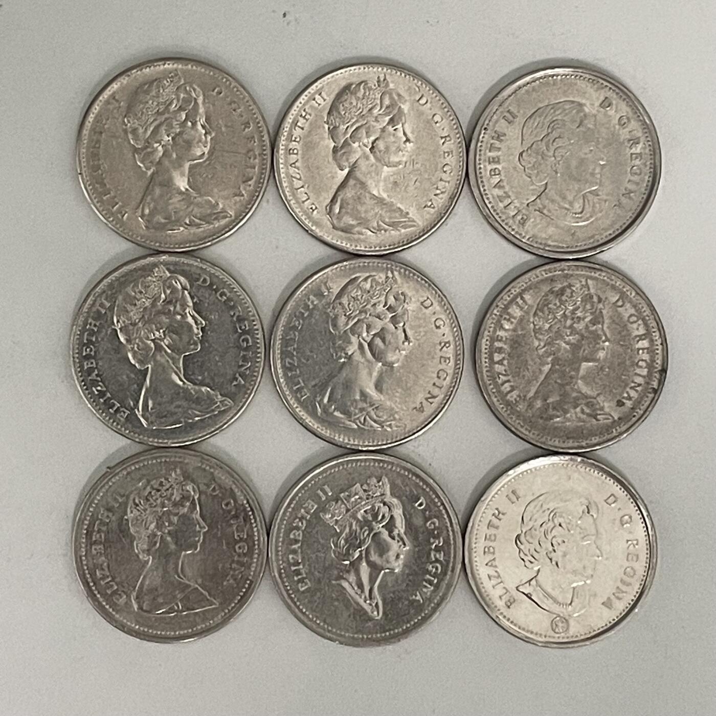 2026年第36场各国散币拍卖（总第186场） 加拿大5分9枚不同年份