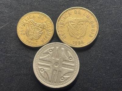 邮泉阁限时拍卖第四十三场（硬币在国外。请付邮费6元。） - 哥伦比亚3枚