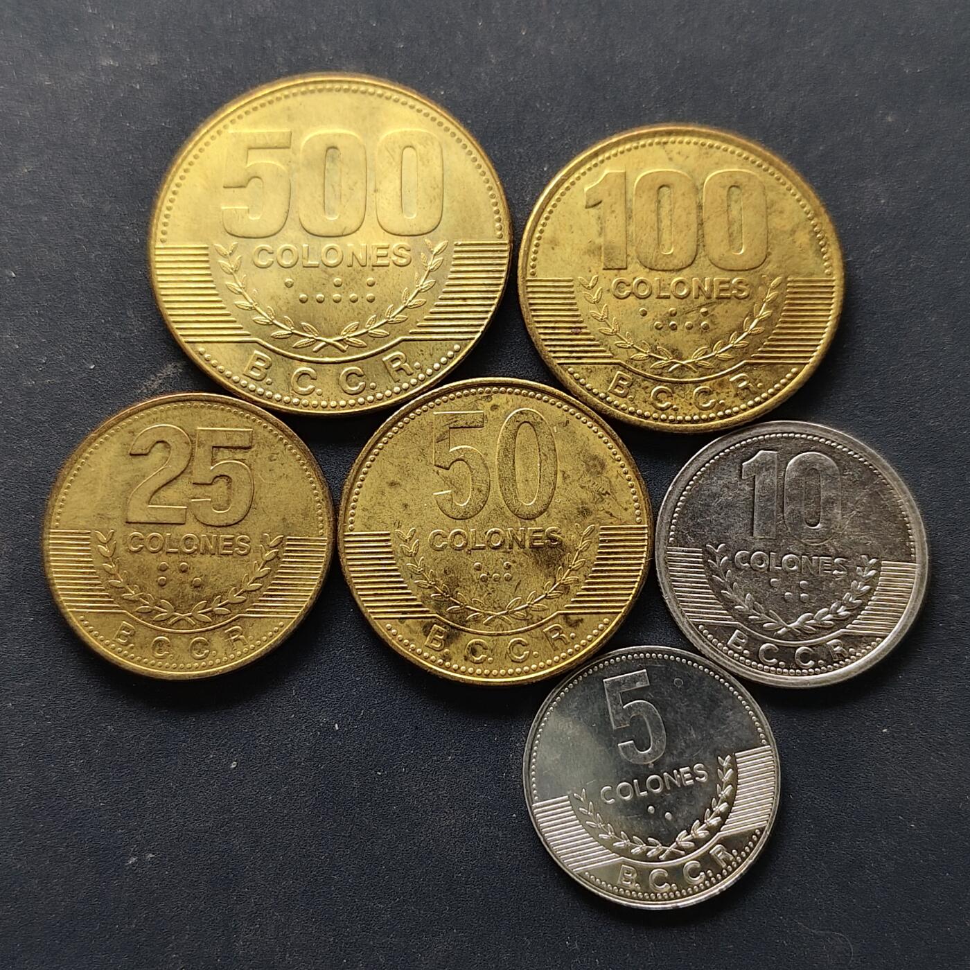 【全场包邮】纯粹捡漏拍514场 哥斯达黎加2007-2008年6枚套币