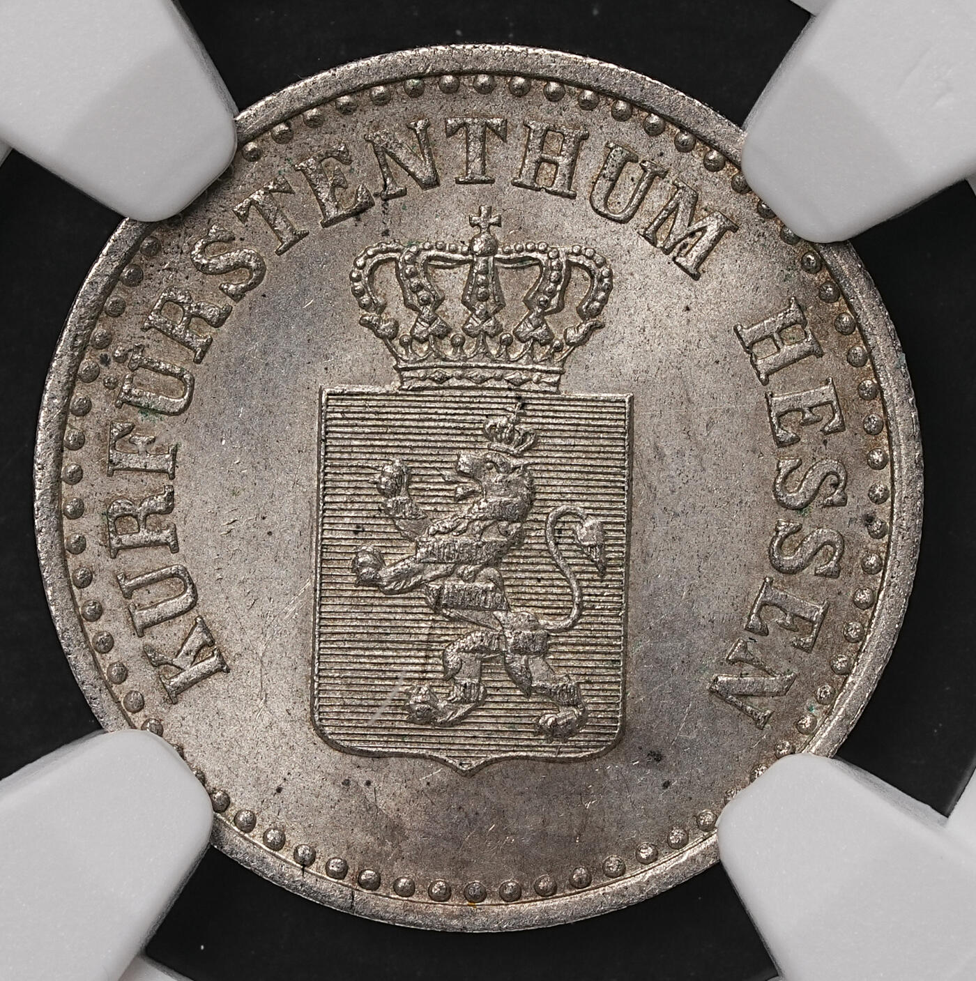 修遠堂世界钱币第108期 NGC MS64 1864年黑森 - 卡塞尔1银格罗申银币