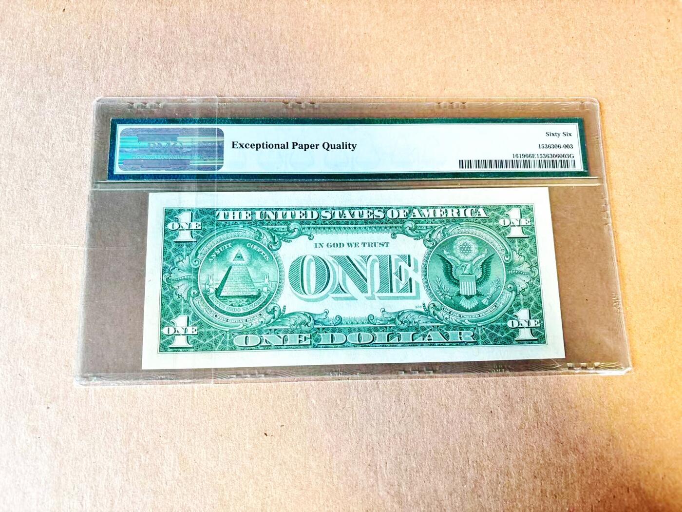 【Blue Auction】世界纸币精拍第797期——18级TOP拍卖/信誉/品质/专业/高效💫 美国 1957年1美金 银币券 PMG66EPQ 