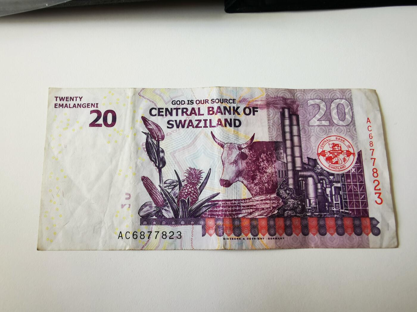 零零发流通品外国纸币拍卖 无佣金 斯威士兰20